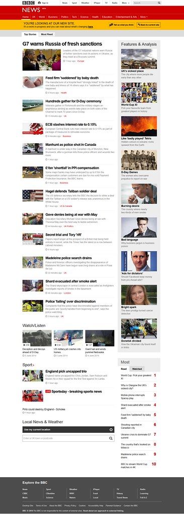 BBC News - Home June 5 responsive beta