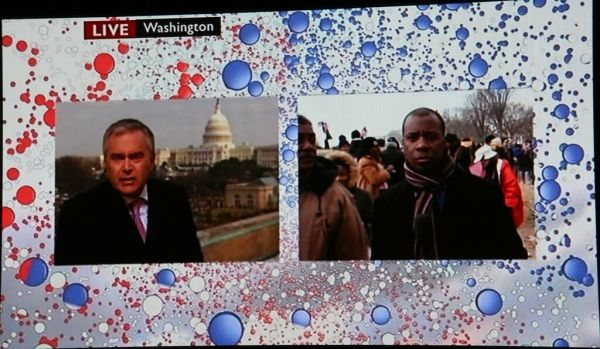 BBC News' Huw Edwards and Clive Myrie - US Presidential Inauguration - Screencap