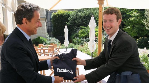 Mark Zuckerberg elysee france Nicolas Sarkozy e-G8