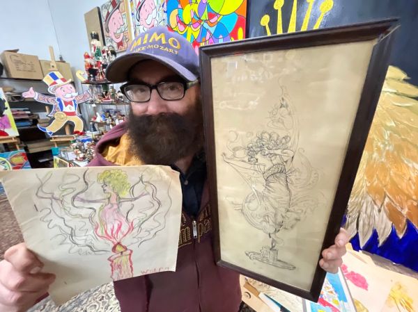 MiMo, Mike Mozart, Childhood artwork age 9, all are signed “Wolf 9”, for my real first name and the 9 represented my age! My real name is Wolfgang Mikyáll Mozart and I was Wolf or Wolfie until I was 16-17!