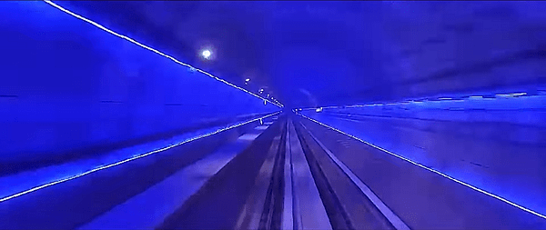 Hooghly river underwater metro tunnel as seen in Narendra Modi's video (cropped)