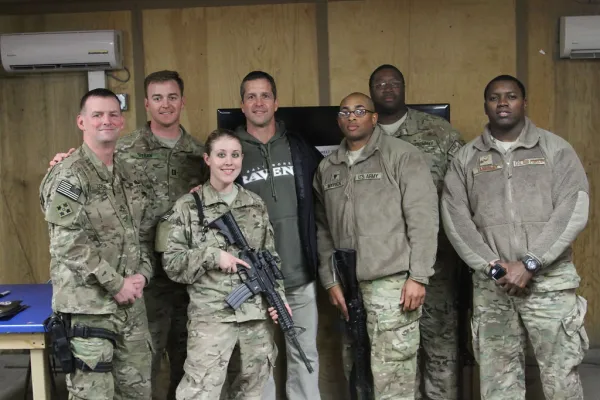 CSA visits troops in southern Afghanistan with John Harbaugh [Image 5 of 12]
