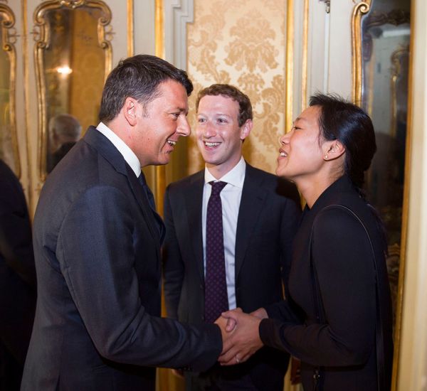 Renzi incontra Mark Zuckerberg