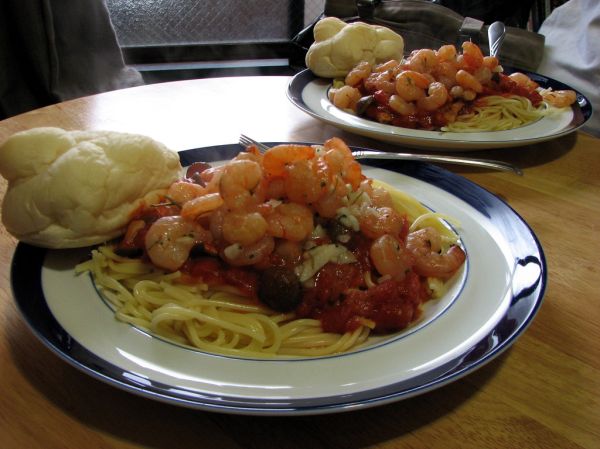 Shrimp and Mushroom Pasta