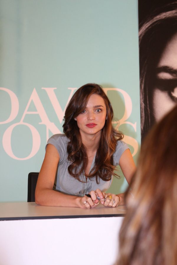 David Jones Fashion Ambassador Miranda Kerr in store book signing, Kora Organics