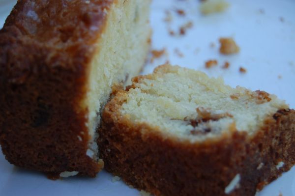 Coconut bread with chocolate chips