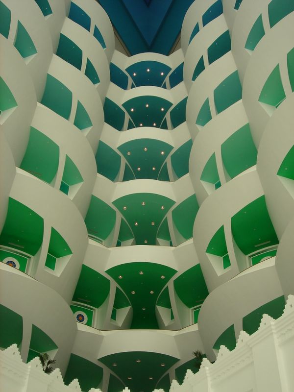 Atrium of Burj El Arab hotel, Dubai