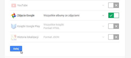 Google Takeout - pobieranie zdjęć