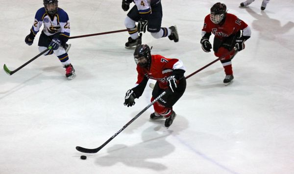 The 2012 Chicago Fury U14 AAA Girls Hockey Team vs Naperville Sabres Boys Pee Wee's in an exhibition game at Rocket Ice Arena in Naperville, Illinois on February 22nd, 2013.