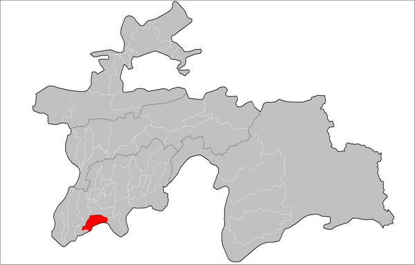 Location of Jayhun District in Tajikistan