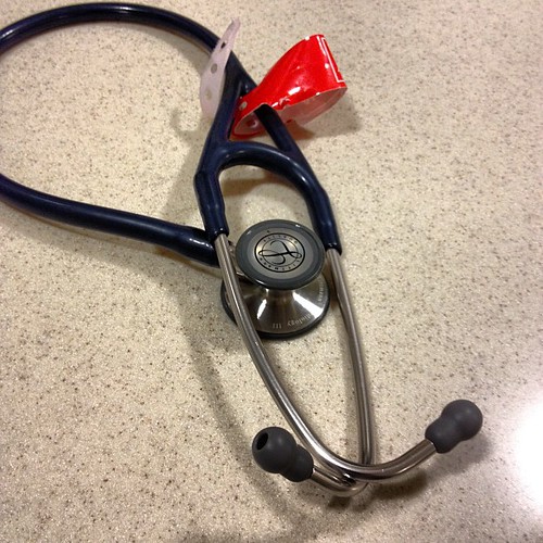My current stethoscope, a Littmann Cardiology 3