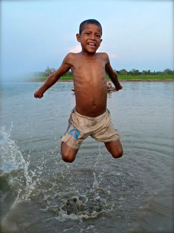 Enjoying the Peruvian Amazon river
