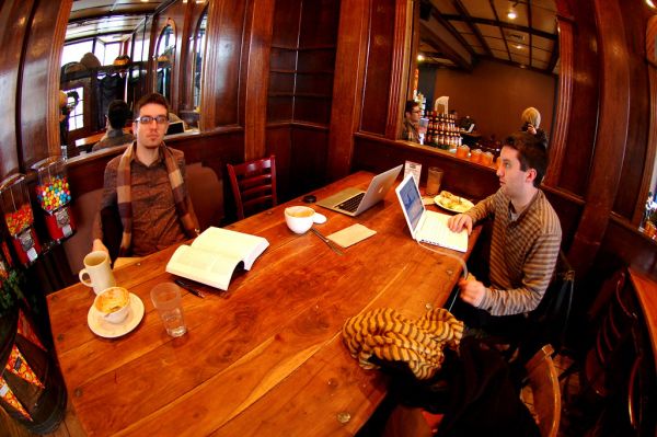 John and Chris at Barrique's