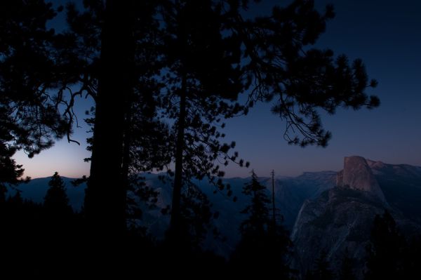 Half dome in half light