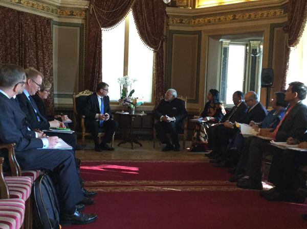 Prime Minister Juha Sipilä and India's Prime Minister Narendra Modi met in the India-Nordic Summit in Stockholm 17.4.2018