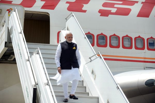 Llegada de Narendra Modi, primer ministro de India