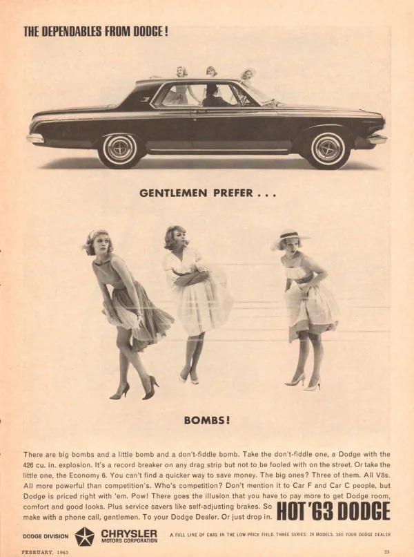 1963 Dodge Advertisement Car and Driver February 1963