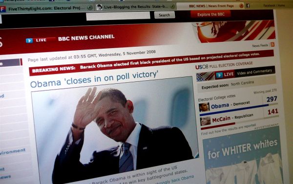 the moment of victory - BBC news website screencap