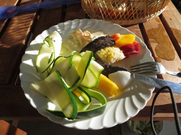 Baked cod with smoked whale