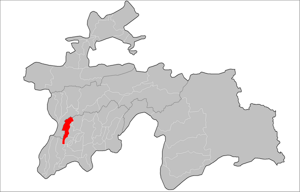 Location of Khuroson District in Tajikistan