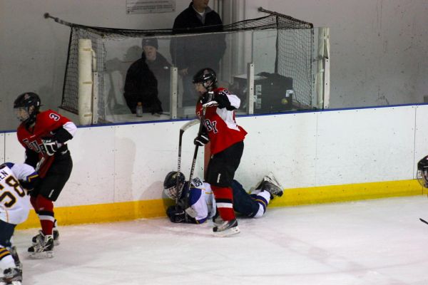 The 2012 Chicago Fury U14 AAA Girls Hockey Team vs Naperville Sabres Boys Pee Wee's in an exhibition game at Rocket Ice Arena in Naperville, Illinois on February 22nd, 2013.