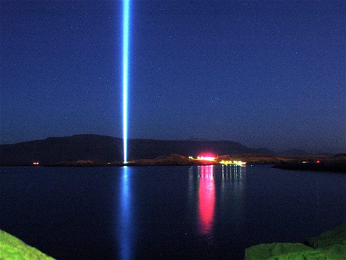 Yoko Ono John Lennon Peace Tower Reykjavik