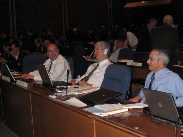 2008 – Air investigators Mark Clitsome, Dave McNair, and Yves Jolicoeur at International Civil Aviation Organization (ICAO) meeting