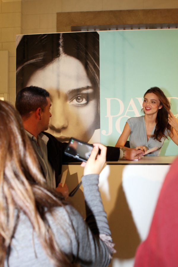 David Jones Fashion Ambassador Miranda Kerr in store book signing, Kora Organics