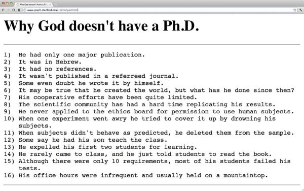 Why #God doesn't have a #PhD via John Pinto @Stanford