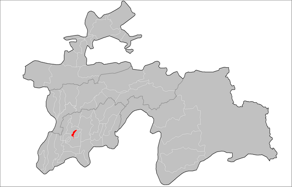 Location of Levakant District in Tajikistan