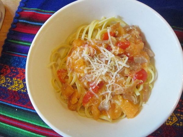 Pasta with Proscuitto and Melon