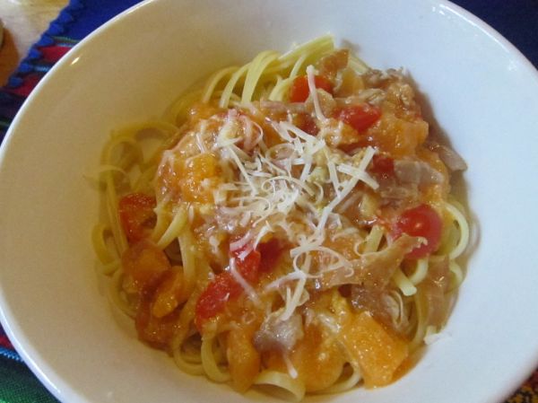 Pasta with Proscuitto and Melon