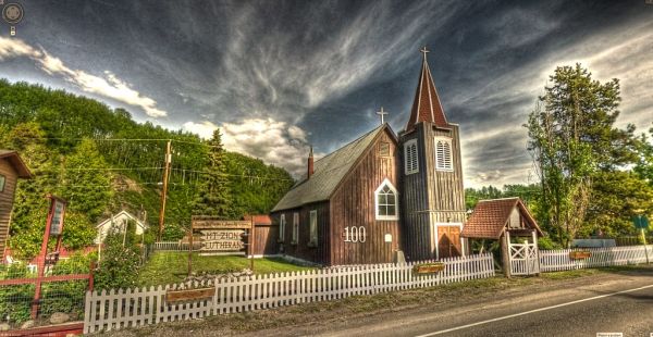 Google Street View - Pan-American Trek - Historic St. Stephen's Anglican Church (Telkwa)