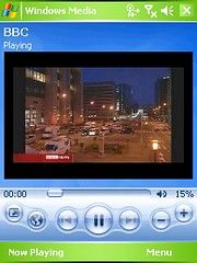 Windows Media Player and BBC News video (screenshot)