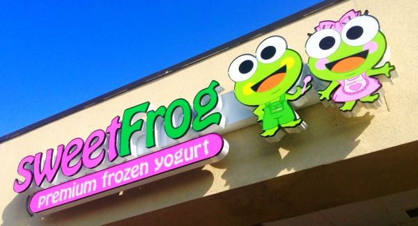 Sweet Frog Frozen Yogurt Shop Store Logo Sign Ice Cream. Pics by Mike Mozart of TheToyChannel and JeepersMedia on YouTube #SweetFrog #SweetFrogFrozenYogurt #FrozenYogurt #SweetFrogIceCream #SweetFrogLogo #SweetFrogSign