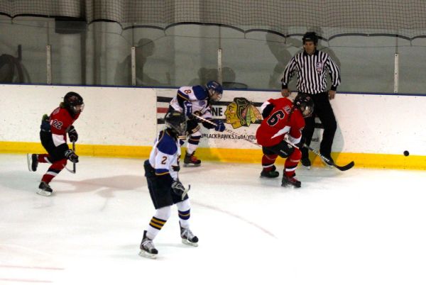 The 2012 Chicago Fury U14 AAA Girls Hockey Team vs Naperville Sabres Boys Pee Wee's in an exhibition game at Rocket Ice Arena in Naperville, Illinois on February 22nd, 2013.