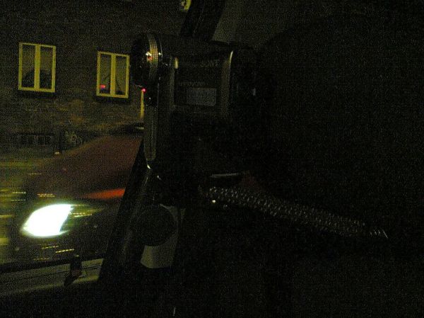 Night car vlog setup