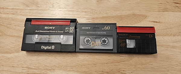 Digital8, DAT, & MiniDV hor
