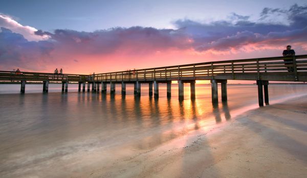 The new fishing pier at Smyrna Dunes Park.