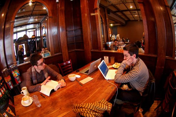 John and Chris at Barrique's