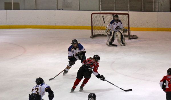 The 2012 Chicago Fury U14 AAA Girls Hockey Team vs Naperville Sabres Boys Pee Wee's in an exhibition game at Rocket Ice Arena in Naperville, Illinois on February 22nd, 2013.