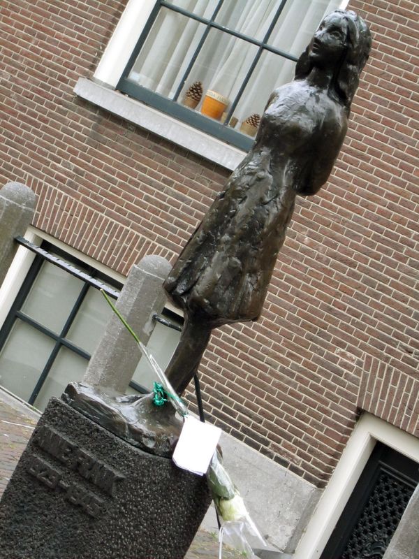 Anne Frank statue, Amsterdam.