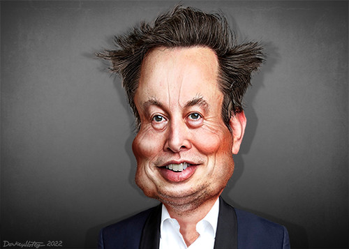 Elon Musk - Caricature
