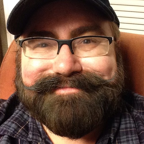 Close-up of Mike Mozart's Beard to show its actual color as close as possible! Notice the darker strips down from the Mustache Corners!!!