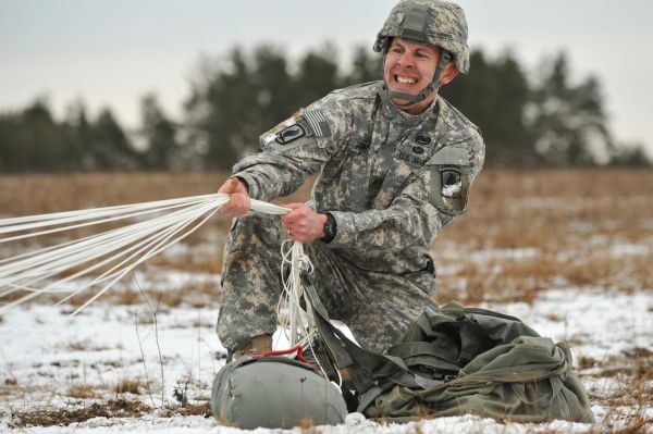 173rd Infantry Brigade Combat Team (Airborne) training jump in Grafenwoehr, Germany [Image 6 of 23]