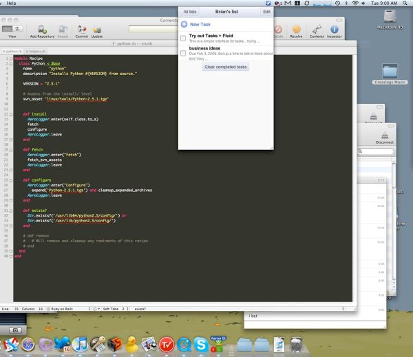 Google Tasks + Fluid.app