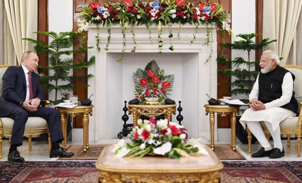 Prime Minister Shri Narendra Modi with President of Russia, Vladimir Putin