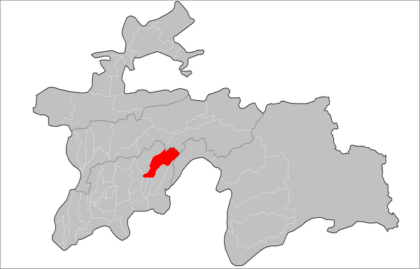 Location of Khovaling District in Tajikistan