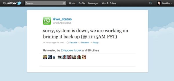 Whatsapp server issues. scaling?