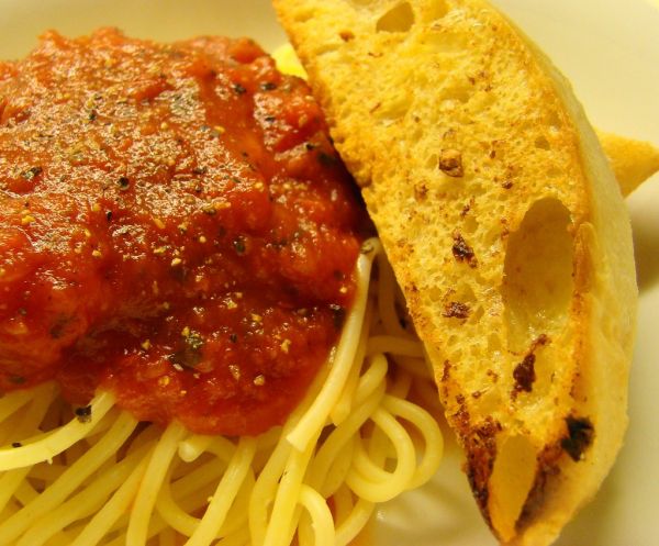 mmmm - garlicky buttery ciabatta slices